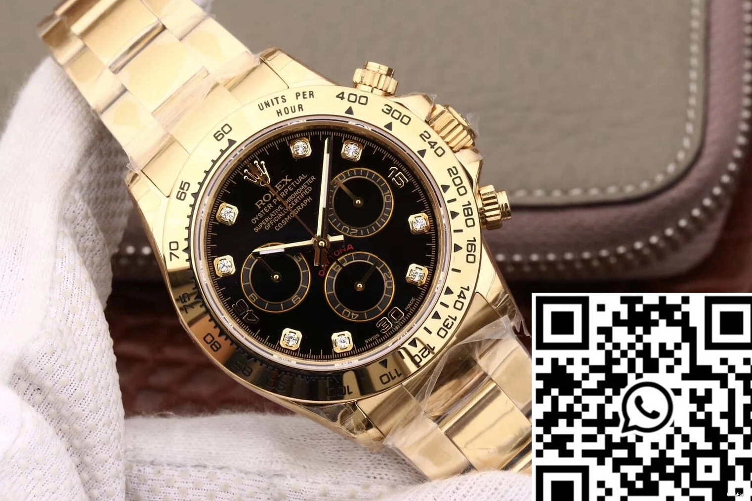 Black Rolex M116508-0008 JH Daytona Cosmograph Diamonds Dial Factory 0315